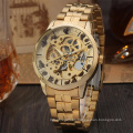 Winner 126 Men's Watch Top Brand Luxury Automatic Skeleton Gold Factory Company Stainless Steel Bracelet Wristwatch